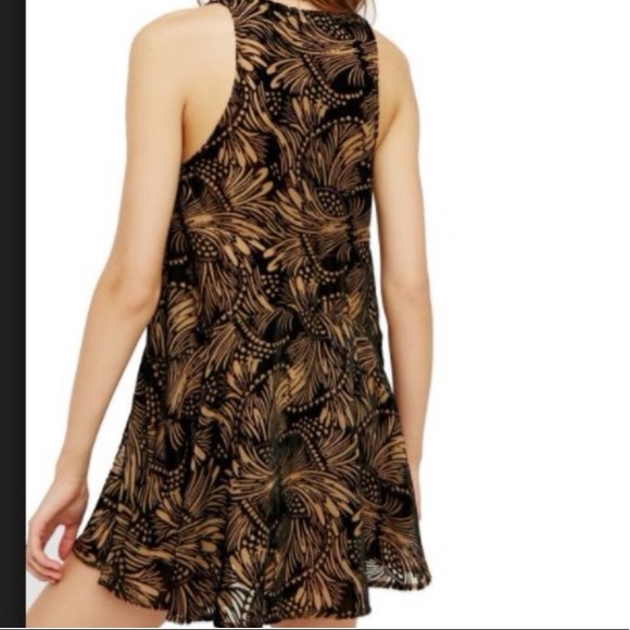 NWT Free People Velvet Sleeveless Printed Dress - Picture 2 of 8